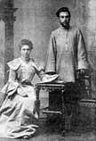Священник Твердислов Константин Николаевич с супругой Еленой Николаевной (Георгиевской). Фото не ранее августа 1904 г.